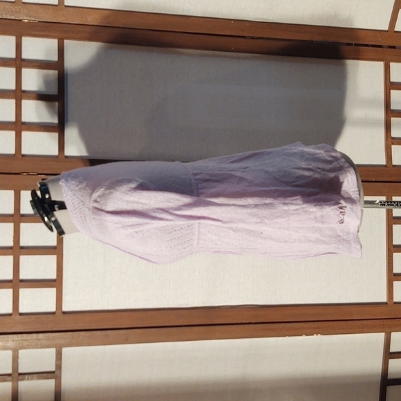 Simply Flawless Mohair Blend Pointelle Knit Open Front Lavender Cardigan Sz S - Picture 4 of 9